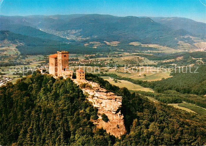 Annweiler Trifels Fliegeraufnahme mit Burg Trifels