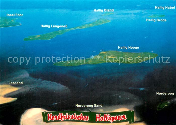 Hallig Hooge mit den Halligen Langeness Oland Habel Groede Japsand Norderoog San