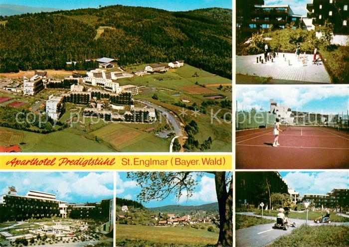 St Englmar Aparthotel Predigtstuhl Fliegeraufnahme Gartenschach Tennis Gokartbah