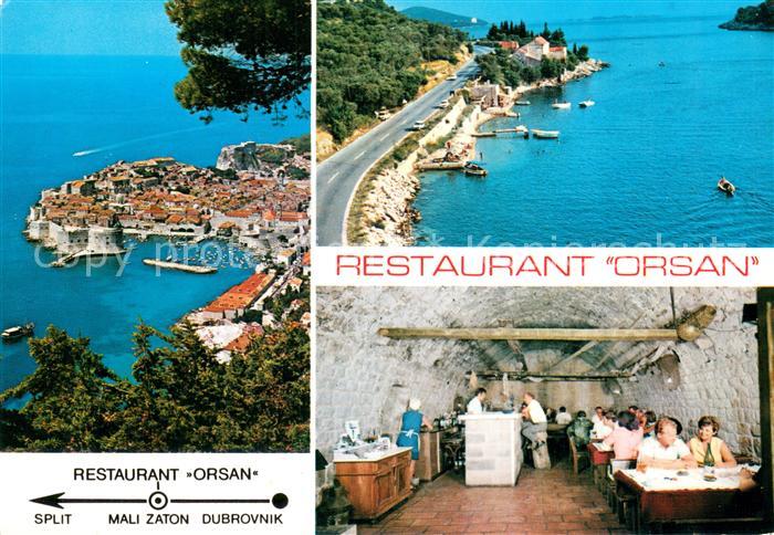 Dubrovnik Ragusa mali Zaton Restaurant Orsan Kellergewoelbe