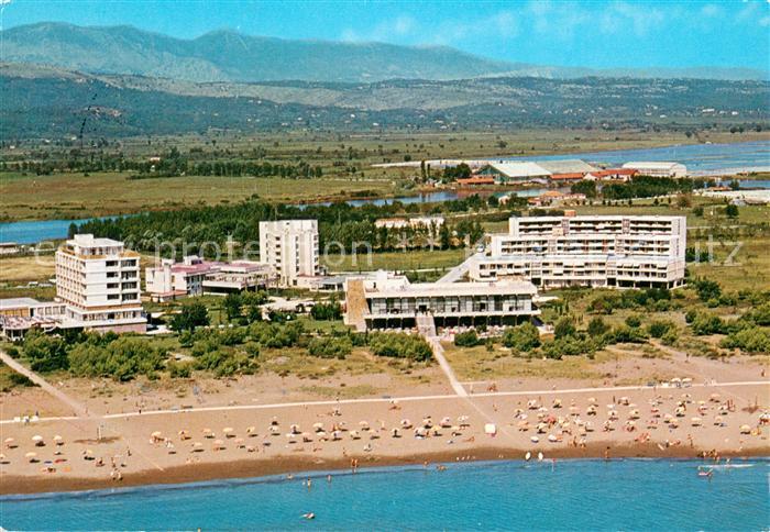 Ulcinj Montenegro Velika plaza Hoteli Grand Lido Olympic Bellevue Fliegeraufnahm