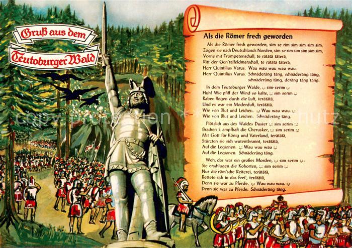 Teutoburgerwald Hermannsdenkmal Liedtext Als die Roemer frech geworden