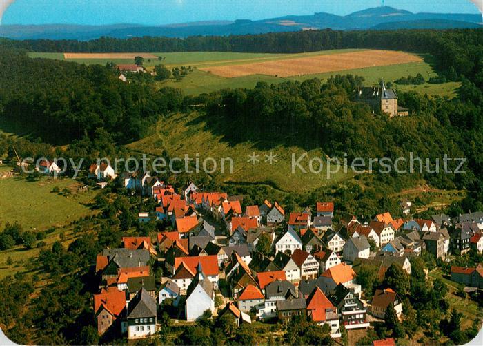 Schwalenberg Stadt und Burg Fliegeraufnahme