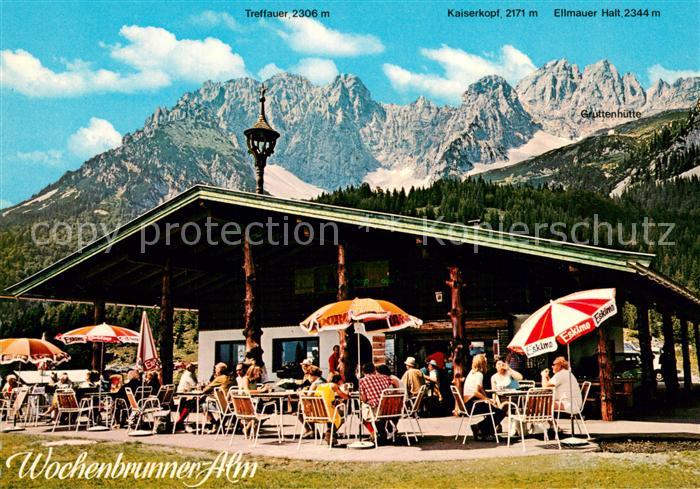 Ellmau Tirol Wochenbrunner Alm mit Treffauer Kaiserkopf Ellmauer Halt