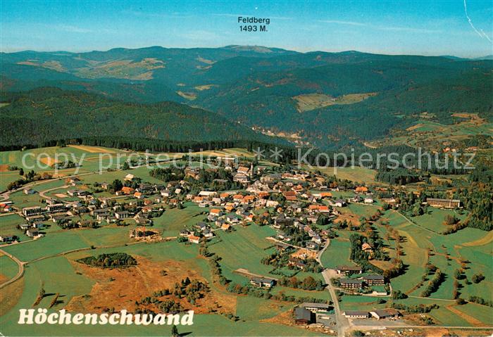 Hoechenschwand Schwarzwald BW Fliegeraufnahme mit Feldberg