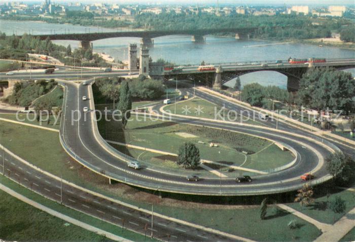 Warszawa Slimak przy moscie Poniatowskiego Fliegeraufnahme