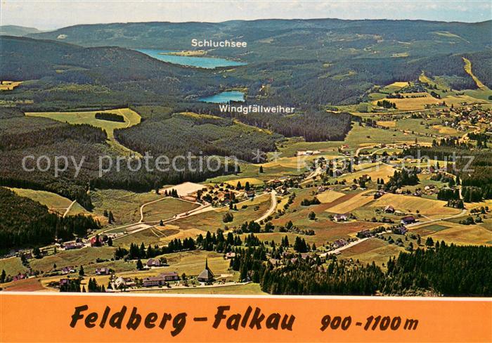 Falkau mit Schluchsee und Windgfaellweiher Fliegeraufnahme