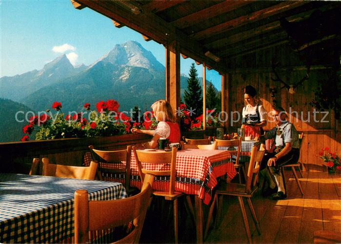 BERCHTESGADEN Bayern Berggaststaette Soeldenkoepfl Terrasse