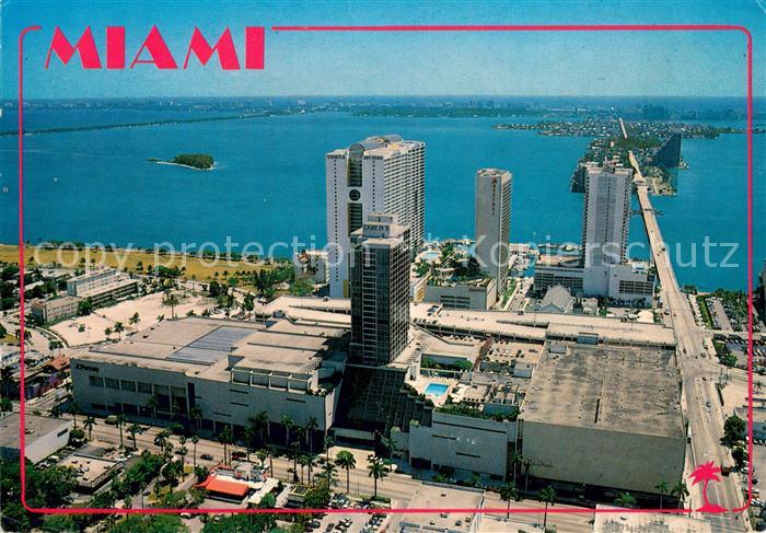 Miami Florida Marriott on Biscayne Bay Air view