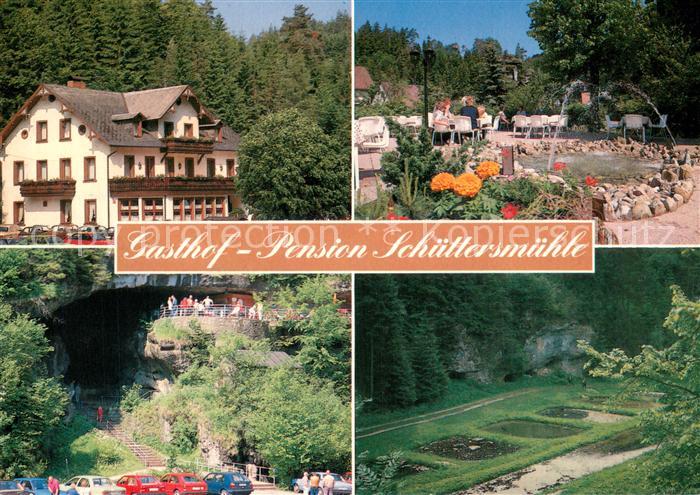 Pottenstein Oberfranken Gasthof Pension Schuettersmuehle Brunnen Teiche