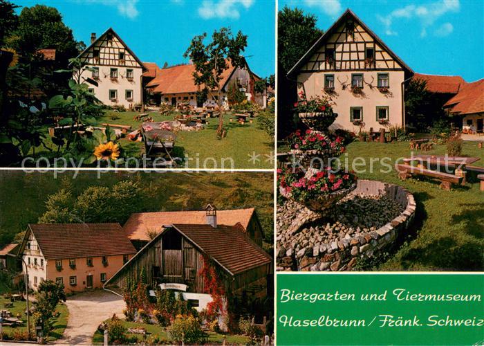Haselbrunn Oberfranken Biergarten und Tiermuseum Teilansichten