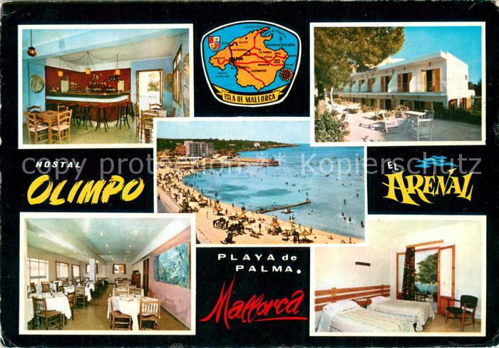 Playa de Palma Mallorca Hostal Olimpo El Arenal Gastraeume Zimmer Strandpartien