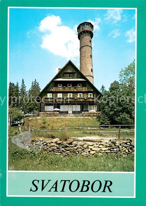 Svatobor Swatobor CZ Hausansicht m. Turm
