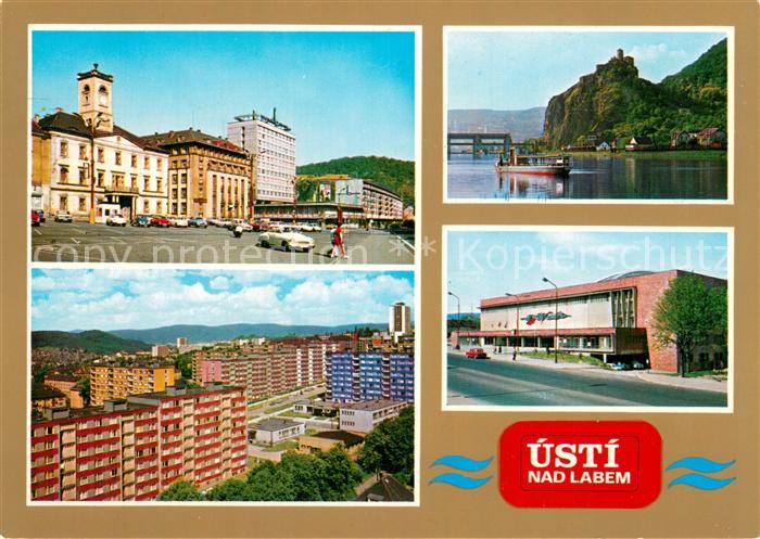 Usti nad Labem Aussig Mirove namesti Hrad Sirekov Sidliste Na Skrivanku Zinni st