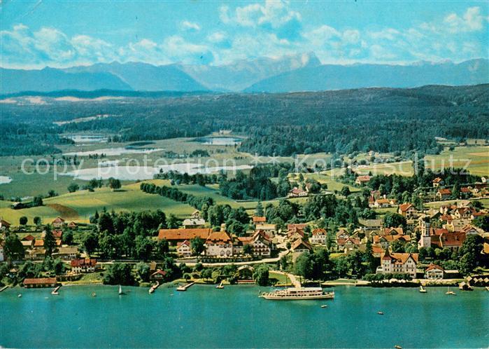 Seeshaupt Fliegeraufnahme Teilansicht m. Zugspitze