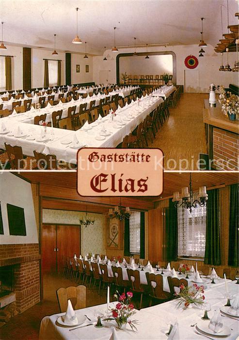 Gross Groenau Gaststaette Elias Innenansicht d. Tafel