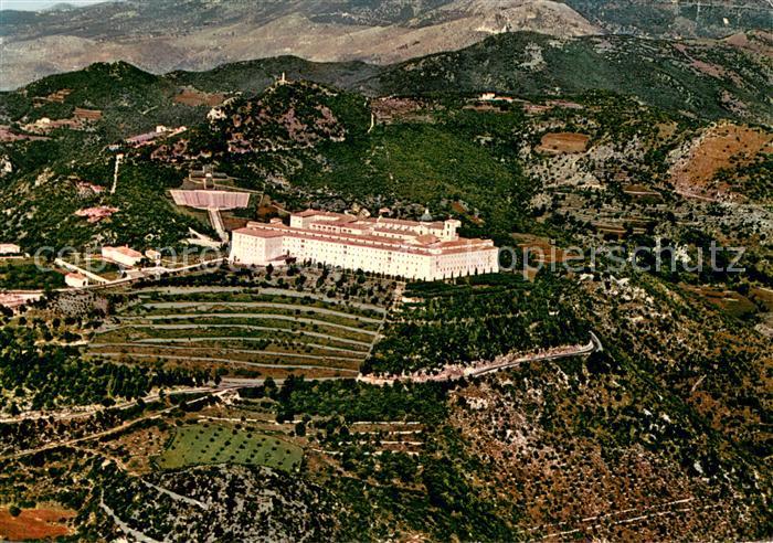 Montecassino Fliegeraufnahme der Abtei