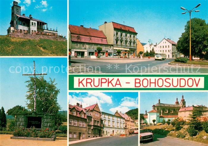 Krupka Koman vizka Stred mesta Pamatnikobetem pochodu smrti Domy u muzea Bohosud