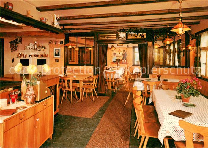Schonach Schwarzwald Gasthaus Wilhelmshoehe Innenansicht d. Stube