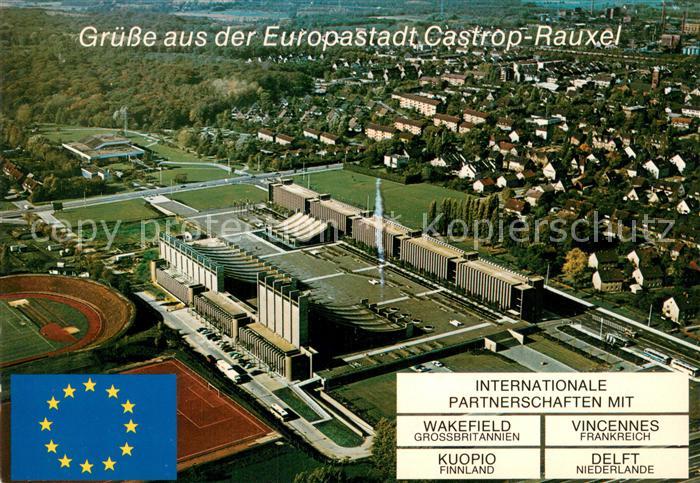 Castrop-Rauxel Fliegeraufnahme Rathaua u. Stadthalle am Europaplatz