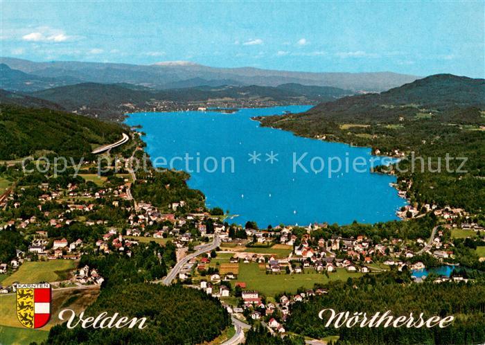 Velden Woerthersee Fliegeraufnahme Gesamtansicht m. See