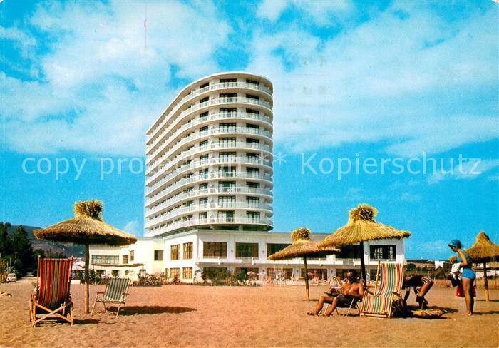 Torremolinos Hotel Pontinental Aussicht von dem Strand