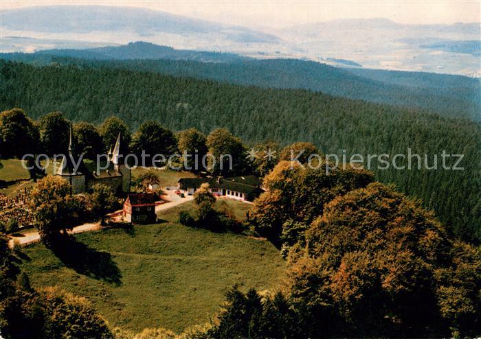 Muenchhausen Christenberg Fliegeraufnahme Gaststaette-Pension Christenberg