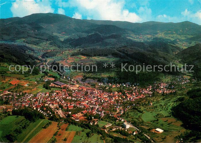 Kandern Gesamtansicht u. Berg Hochblauen m. Belchen