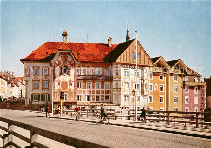 Bad Toelz Partie an der Isarbruecke