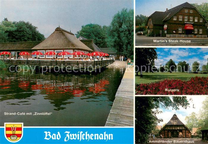 Bad Zwischenahn Strand-Cafe mit Zinnloeffel Steak House Kurpark Ammerlaender Bau
