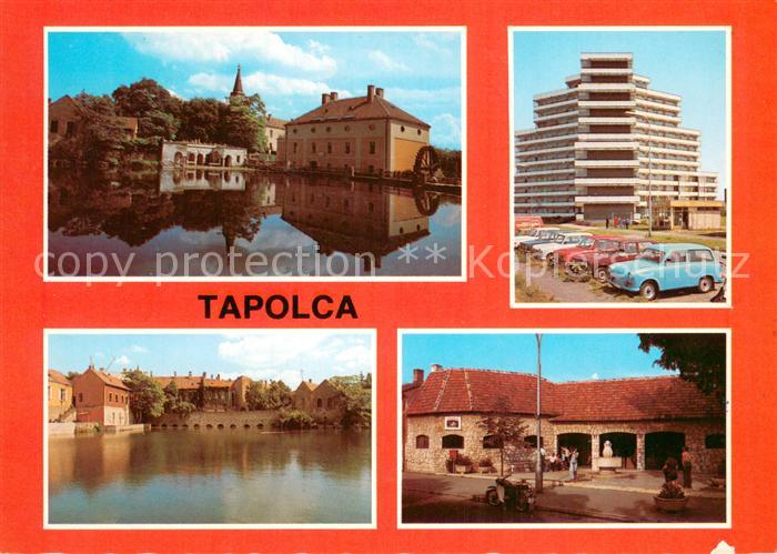 Tapolca HU Alte Muehle Altstadt Wohnblock Hochhaus
