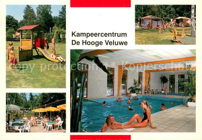 Arnhem Kampeercentrum De Hooge Veluwe Hallenbad Restaurant Terrasse Kinderspielp