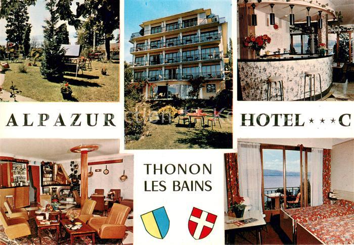 Thonon-les-Bains Alpazur Hotel Bar Foyer Jardin Chambre