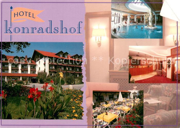 Bad Griesbach Rottal Hotel Konradshof Restaurant Terrasse Empfang Hallenbad