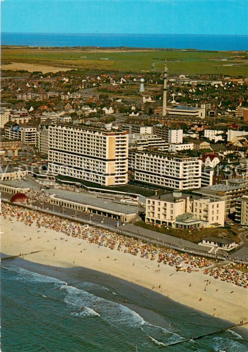 Westerland Sylt Hotels Strand Fliegeraufnahme