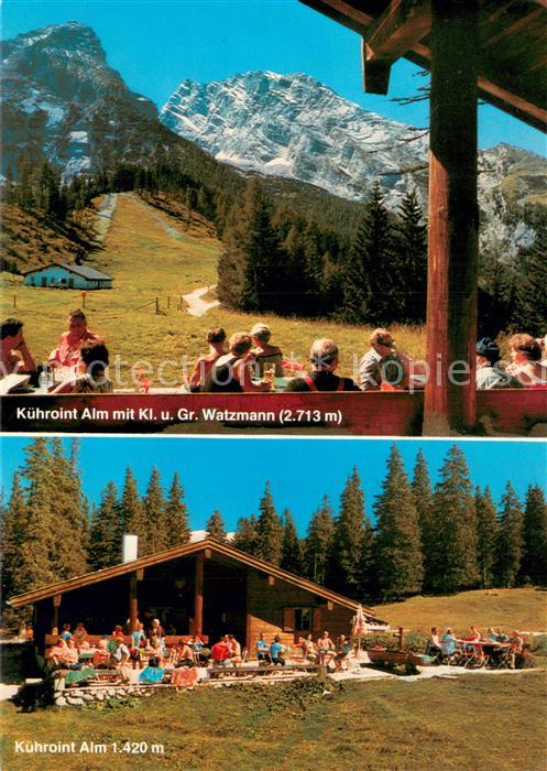 Ramsau Berchtesgaden Kuehroint Alm mit Watzmann Berchtesgadener Alpen