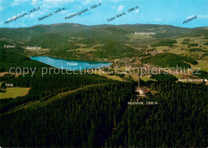 TITISEE Schwarzwald BW Panorama Blick ueber den Hochfirst Hinterzarten Feldbergg