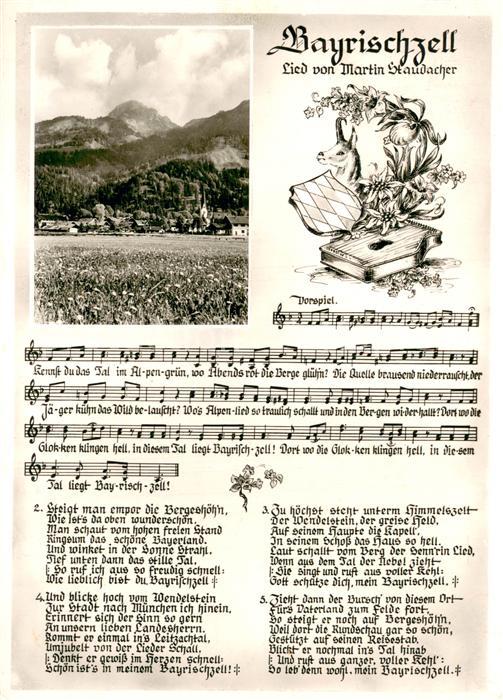 Bayrischzell Lied von Martin Staudacher Noten Panorama
