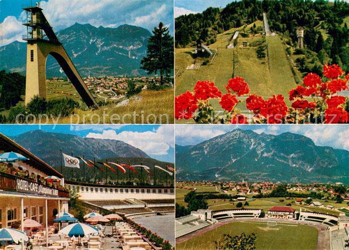 GARMISCH-PARTENKIRCHEN Bayern Cafe Restaurant Hotel Pension Olympiahaus Skistadi