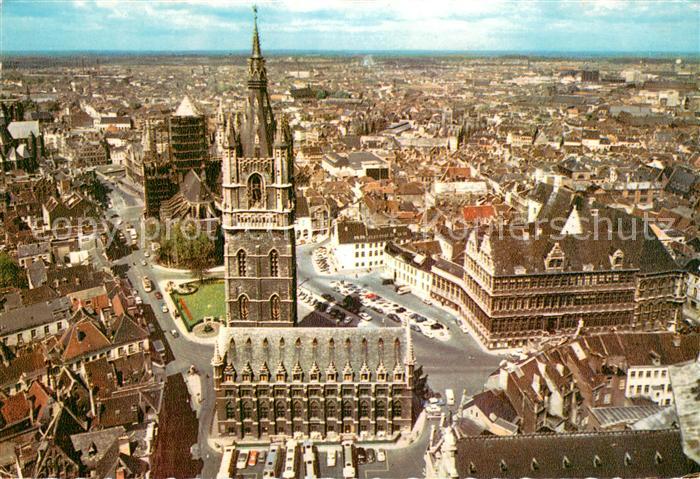 Gent Gand Flandre Belfried und Sankt Nicolai Kirche