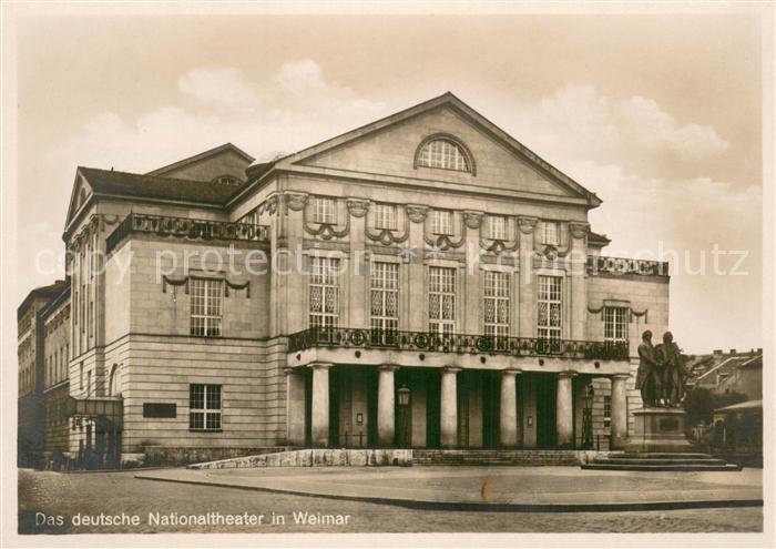 Weimar  Thueringen Deutsches Nationaltheater Denkmal