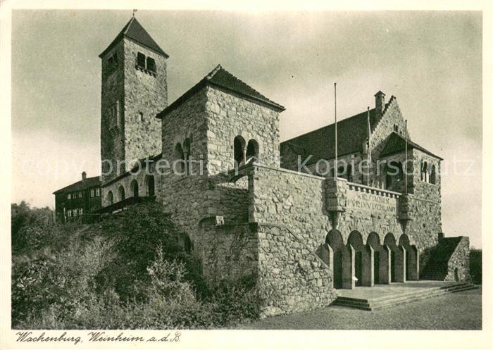 Weinheim Bergstrasse Wachenburg Kupfertiefdruck