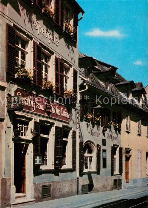 Heidelberg Neckar Gasthof Zum roten Ochsen 18. Jhdt. Historisches Studentenlokal