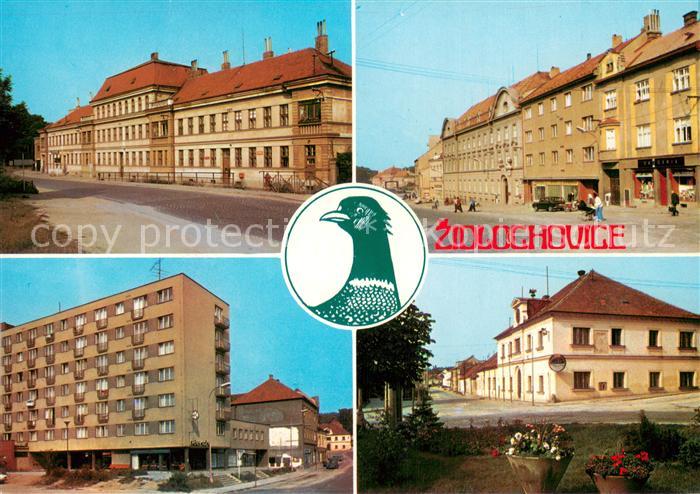 Zidlochovice Nadrazni Strasse Postgebaeude Miruplatz Poliklinik Nationalkomitee