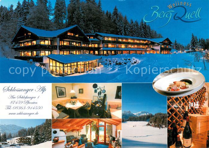 Pfronten Ostallgaeu Bayern Schlossanger Alp Berg Quell Winterlandschaft Alpen