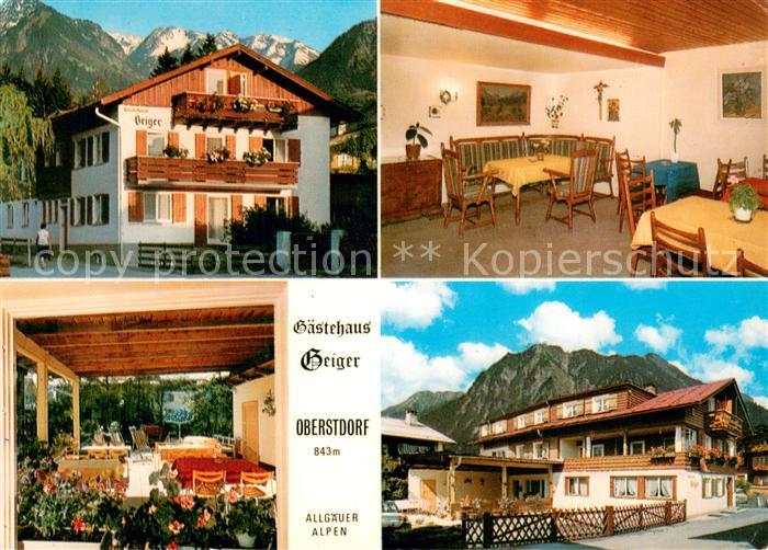 Oberstdorf Gaestehaus Geiger Gastraum Terrasse