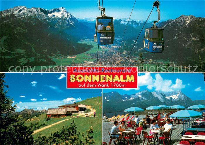 GARMISCH-PARTENKIRCHEN Bayern Aussichts Restaurant Sonnenalm auf dem Wank Terras