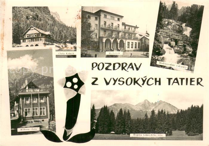 Vysokych Tatier Chata Kamzik Bilikova chata Hrebienok Studenovodske vodopady Sku