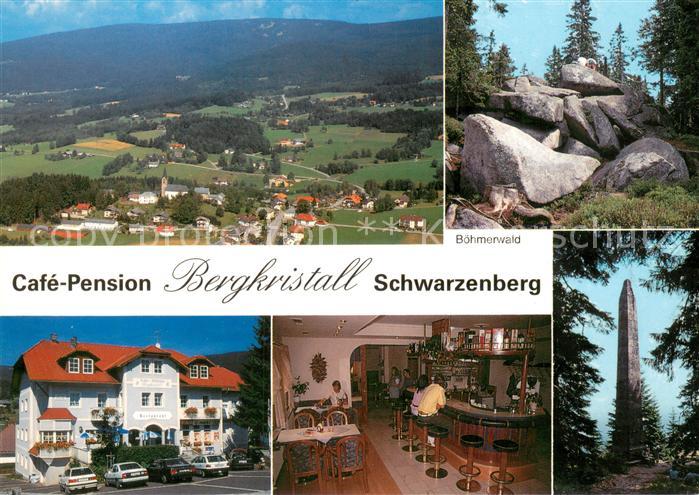 Schwarzenberg Boehmerwald Cafe Pension Bergkristall Bar Panorama Felsen im Boehm