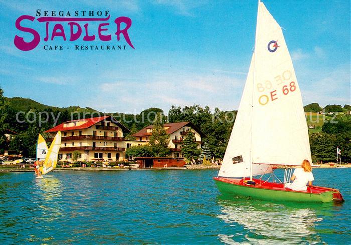 Unterach Attersee Seegasthof Stadler Segelboot